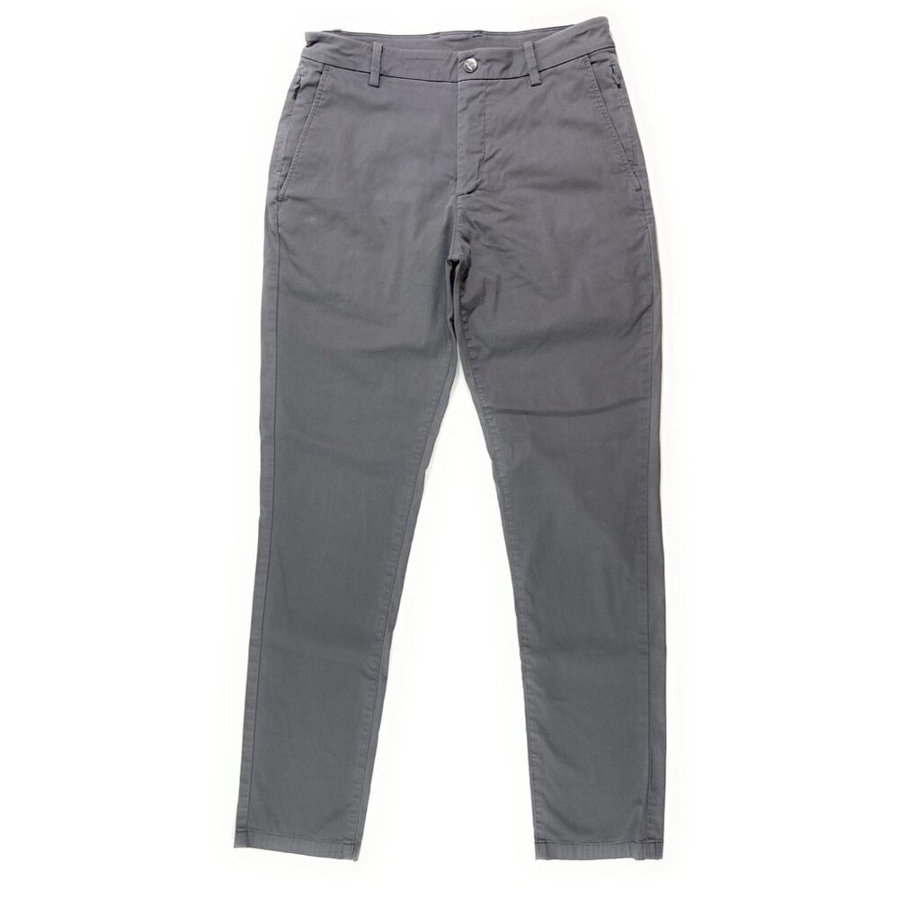 Birddogs Mens Pants Performance Stretch Slim Chino Size 34x30 Lined Gray